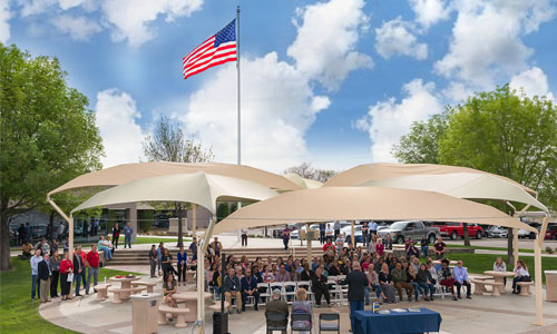 Employees in Courtyard of TriWest Phoenix Offices